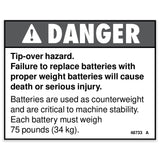 DECAL,DANGER,TIP-OVER HAZARD
