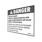 DECAL,DANGER,TIP-OVER HAZARD