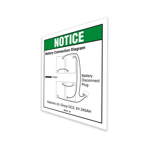 DECAL,NOTICE,BATTERY CONNECT
