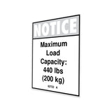 DECAL,NOTICE,MAX CAPACITY 440
