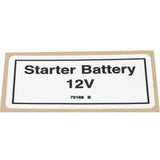 DECAL,LABEL,CONTROLS BATTERY