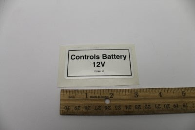 DECAL,LABEL,CONTROLS BATTERY