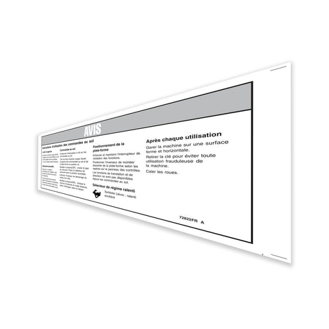 DECAL,NOTICE, OPER. INST,GRND.
