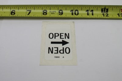 DECAL,LABEL,OPEN,LATCH