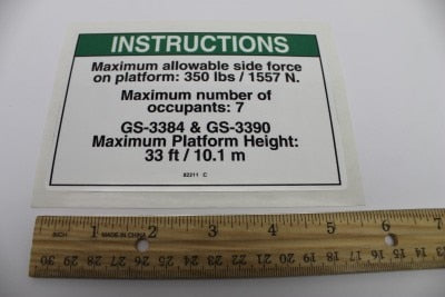 DECAL,NOTICE,SIDE FORCE ANSI