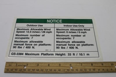 DECAL,NOTICE,SIDE FORCE AUS