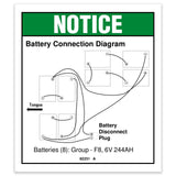 DECAL,NOTICE,BATTERY CONNECT