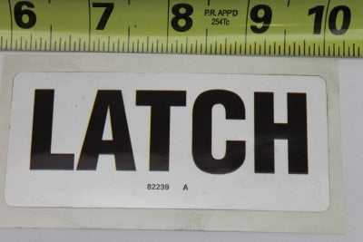 DECAL,LABEL,LATCH