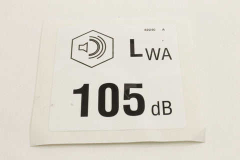DECAL,LABEL,105 DB