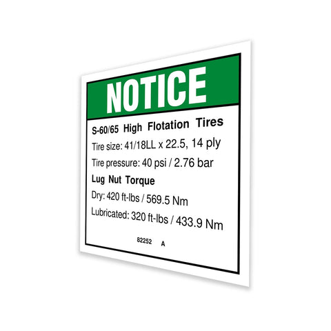 DECAL,NOTICE,HI-FLOAT TIRE 60*