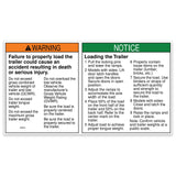 DECAL,WARNING,LOAD SAFETY,GT