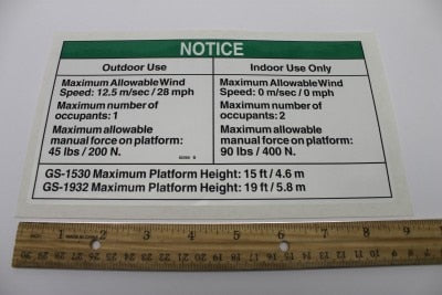 DECAL, NOTICE, SIDE FORCE