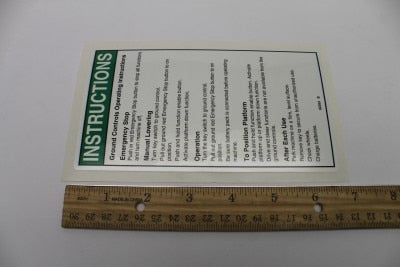 DECAL,NOTICE, OPER INST, GCP