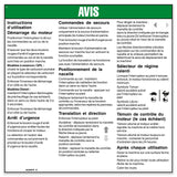 DECAL, NOTICE, OPERATING INSTRUCTI