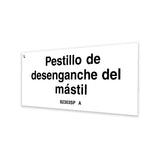 DECAL,LABEL,MAST RELEASE LATCH