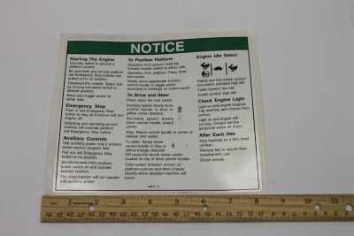 DECAL,NOTICE,OPERATING INST.**