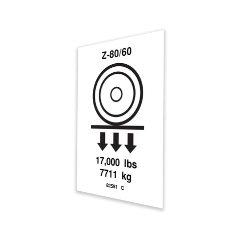 DECAL, LABEL, WHEEL LOAD Z80