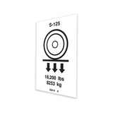DECAL, LABEL, WHEEL LOAD S125