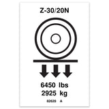 DECAL, LABEL, WHEEL LOAD Z30N