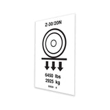 DECAL, LABEL, WHEEL LOAD Z30N