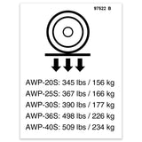 DECAL,LABEL,WHEEL LOAD,AWP