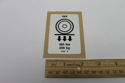 DECAL,LABEL,WHEEL LOAD,IWP