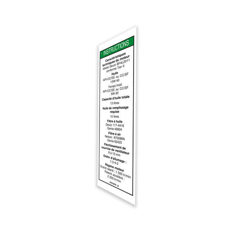 DECAL,NOTICE,DEUTZ ENG SPECST2