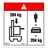 DECAL,DANGER,MAX CAP SP PLAT**