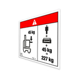 DECAL,DANGER,MAX CAP ADJ TRAY*
