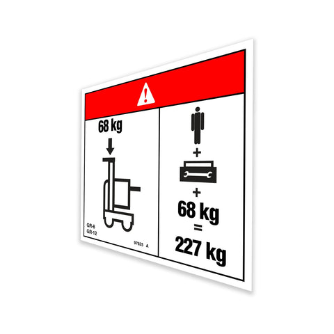 DECAL,DANGER,MAX CAP TRAY***