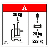 DECAL,DANGER,MAX CAP BIKE RACK