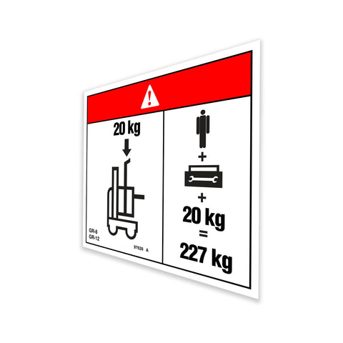 DECAL,DANGER,MAX CAP BIKE RACK