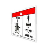 DECAL,DANGER,MAX CAP BIKE RACK
