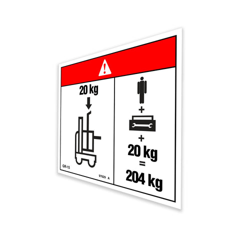 DECAL,DANGER,MAX CAP BIKE RACK