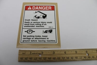 DECAL,DANGER,CRUSH HAZARD