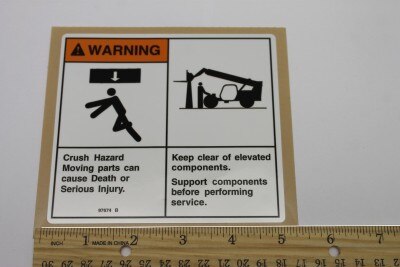 DECAL,DANGER,CRUSH HAZARD