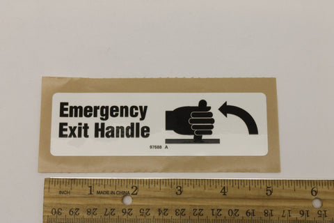 DECAL,EMERGENCY EXIT HANDLE