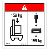 DECAL,DANGER,MAX CAP PLAT***