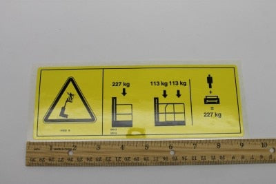 DECAL-DANGER,MAX CAP-227 KG***
