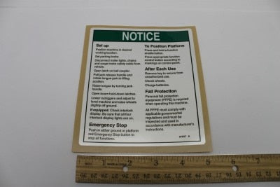 DECAL,OPERATING INST,GND***