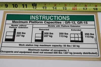 DECAL-NOTICE,MAX CAP-500