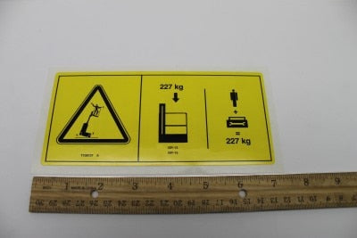 DECAL-DANGER,MAX CAP-227 KG