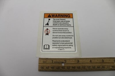 DECAL,DANGER,TIP OVER SWAY