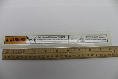 DECAL,WARN,INSTALL COVER,WORD