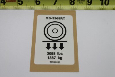 DECAL,LABEL,WHEEL LD,GS3369RT