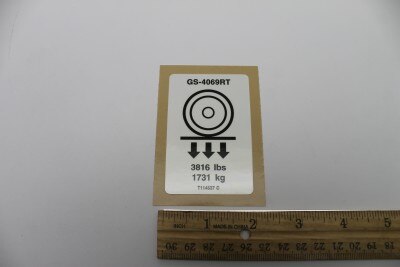 DECAL,LABEL,WHEEL LD,GS4069RT