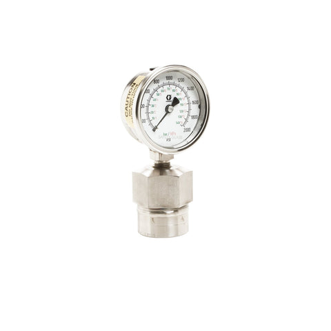 Graco | 110182 Stainless Steel Fluid Gauges with Dampeners, 0-2000 psi (0-140 bar) 1/4 in npt(f)