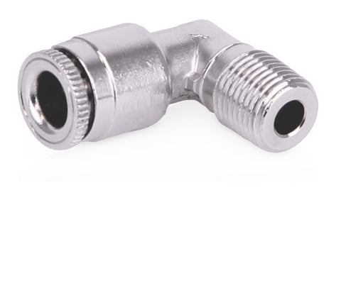 Graco | 17L652 CSP Lubrication Point Fitting - Push-To-Connect Stud - 1/4 inch OD Tube x 1/8 inch NPT male 90°, 625 psi