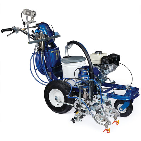Graco | 17U804 LineLazer V 3900 HP Automatic Series Gas Airless Line Striper, 1 Auto Gun, 1 Manual Gun, LazerGuide 2000