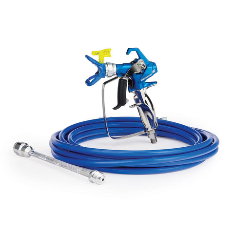 Graco | 17Y219 Contractor PC Airless Spray Gun, RAC X LP 517, BlueMax II Airless Hose 3/16 in x 25 ft, 10 in Extension